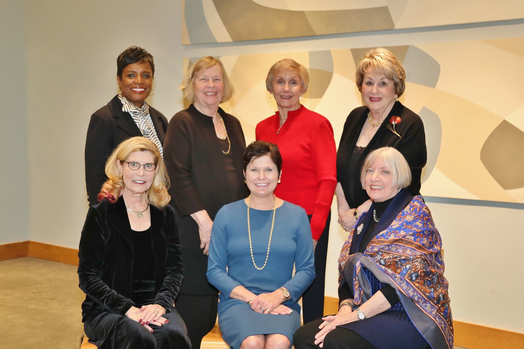 Dr. Gwendolyn Packnett, Dudley Grove, karen Goodman, Alice Handelman, front: Dr. Nancy Bobrow, Marian Nunn, Joni Karandjeff